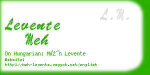 levente meh business card
